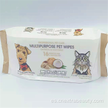 Toallitas húmedas diarias para perros con aroma a fibra de bambú